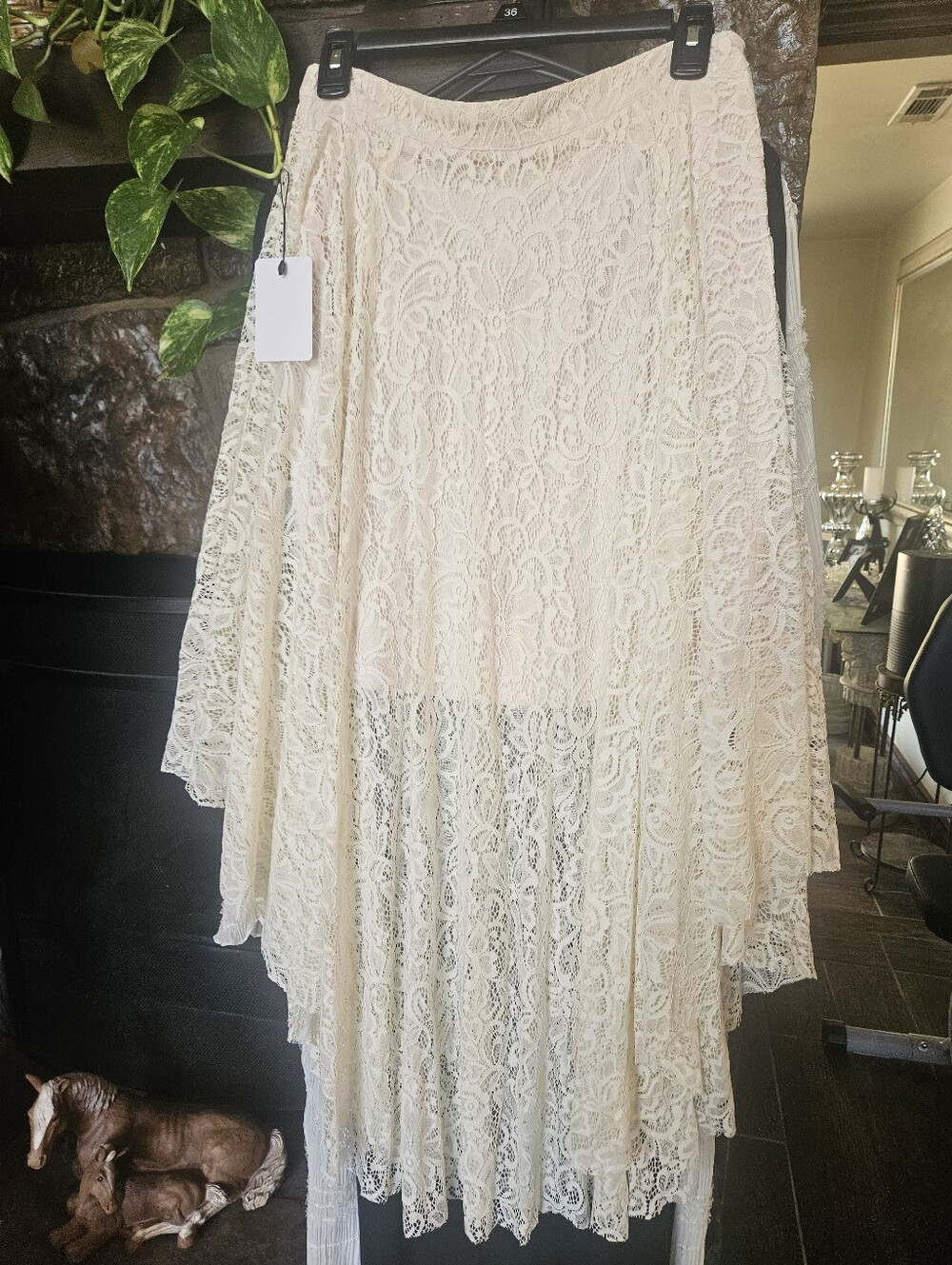JoyFolie Lace Tiered Skirt - M - Picture 10 of 12